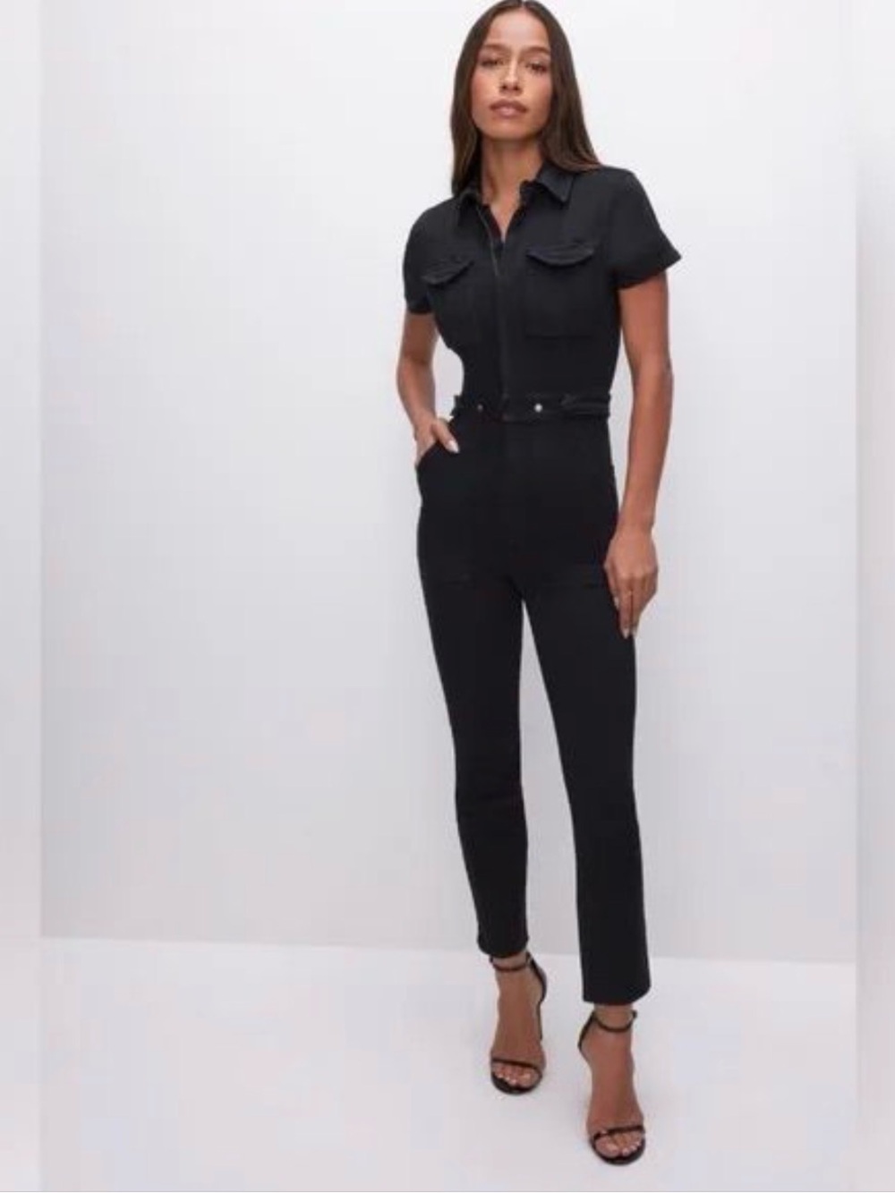 NWT Good American Fit for Success Jumpsuit Sz M Straight Leg
